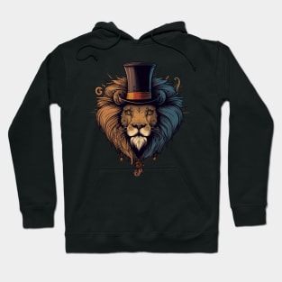 Lion wearing top hat Hoodie